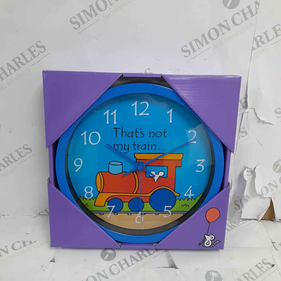 THATS NOT MY TRAIN BLUE CHILDRENS WALL CLOCK