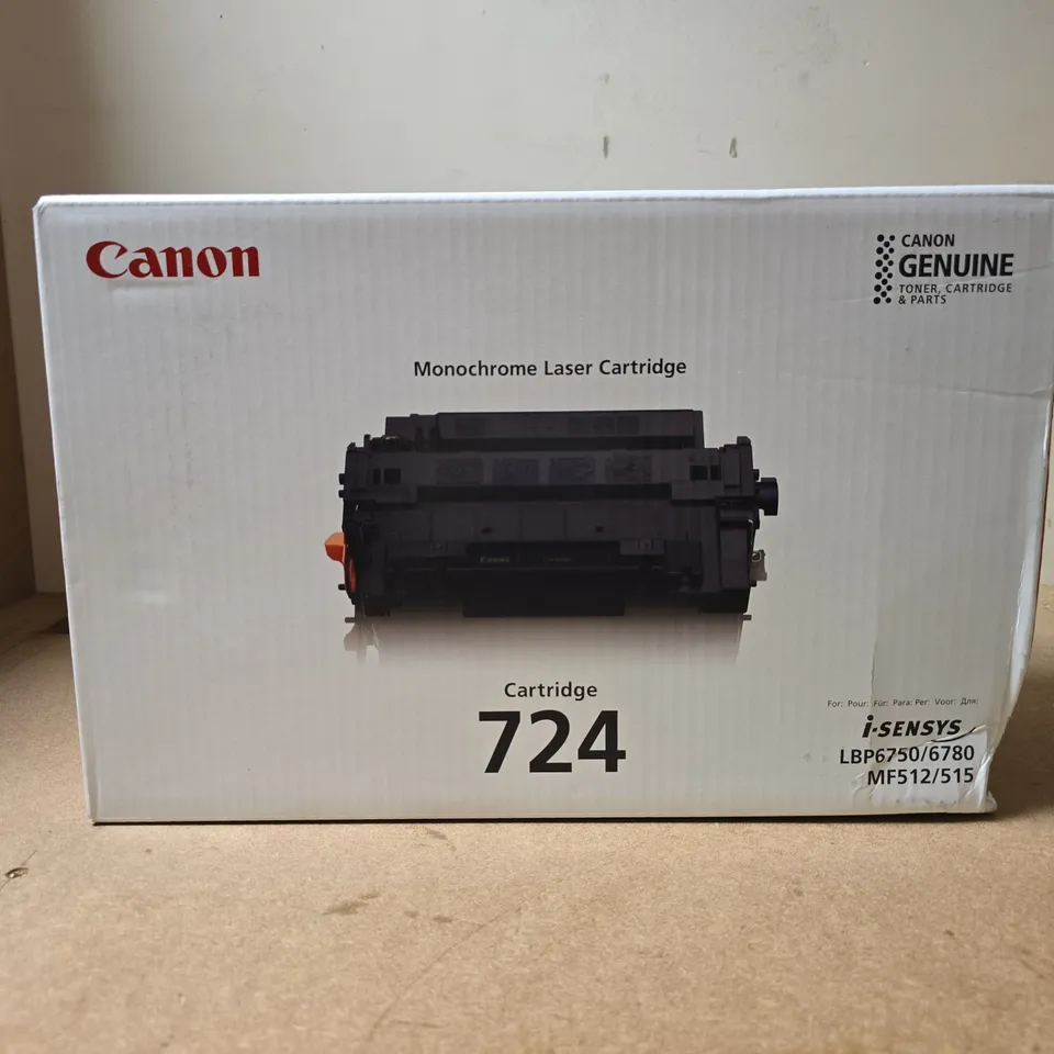 CANON MONOCHROME LASER CARTRIDGE 724 BOXED