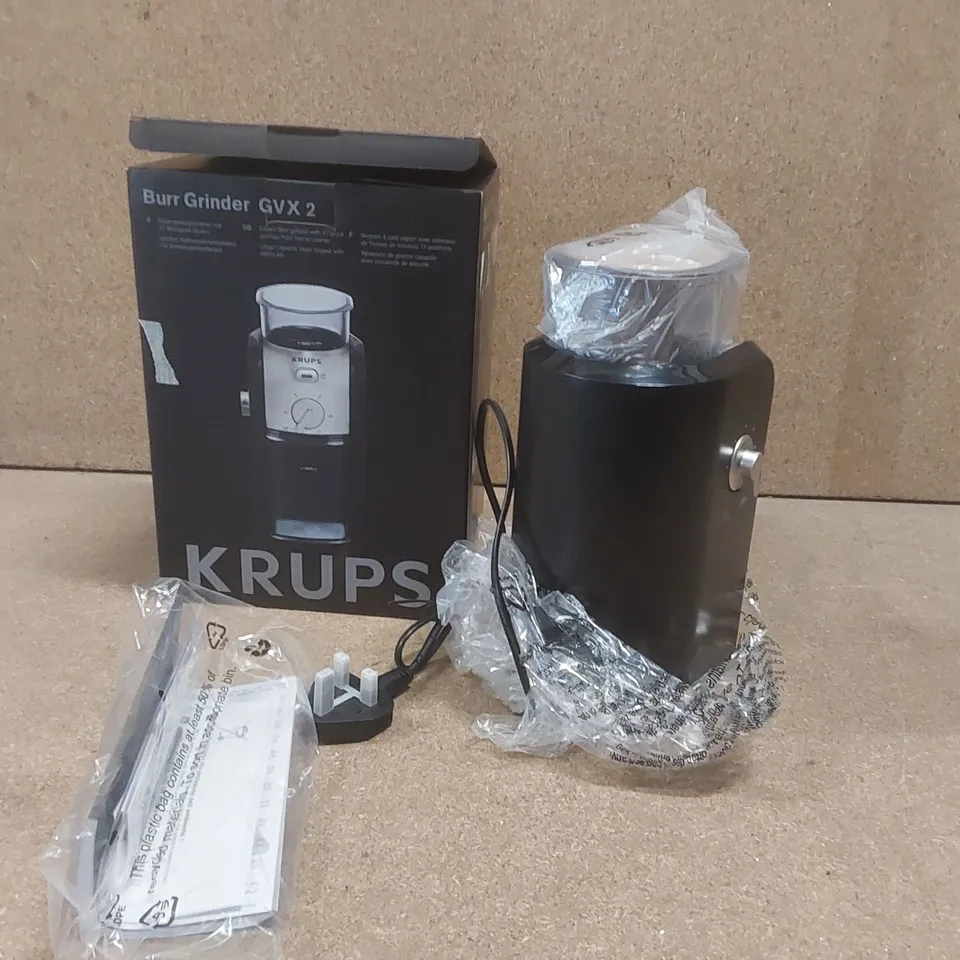 BOXED KRUPS BURR GRINDER GVX2 COFFEE GRINDER 