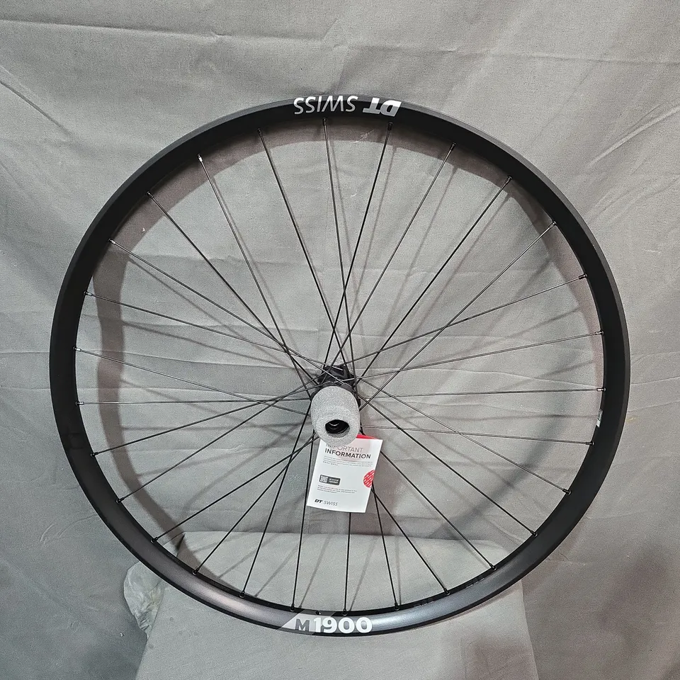 DT-SWISS REAR WHEEL HU 1900 MICRO SPLINE HYBRID 370 BLACK RIM