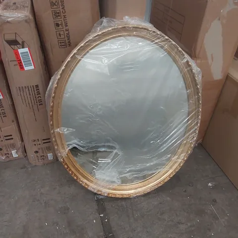 OVAL MIRROR WITH STYLISH ORNATE FRAME 