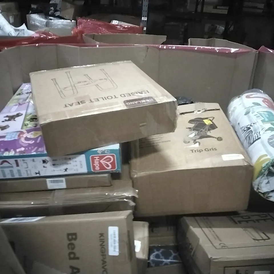 PALLET OF ASSORTED PRODUCTS AND HOUSEHOLD GOODS TO INCLUDE;PLAYPEN,STUDY TABLE FOR KIDS,PLAYPEN HOUSE