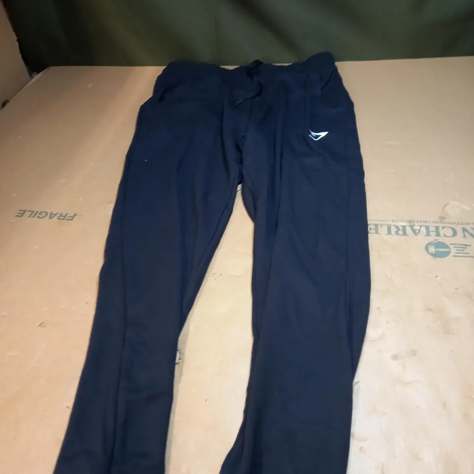 BLACK GYMSHARK GYM JOGGERS SIZE S 