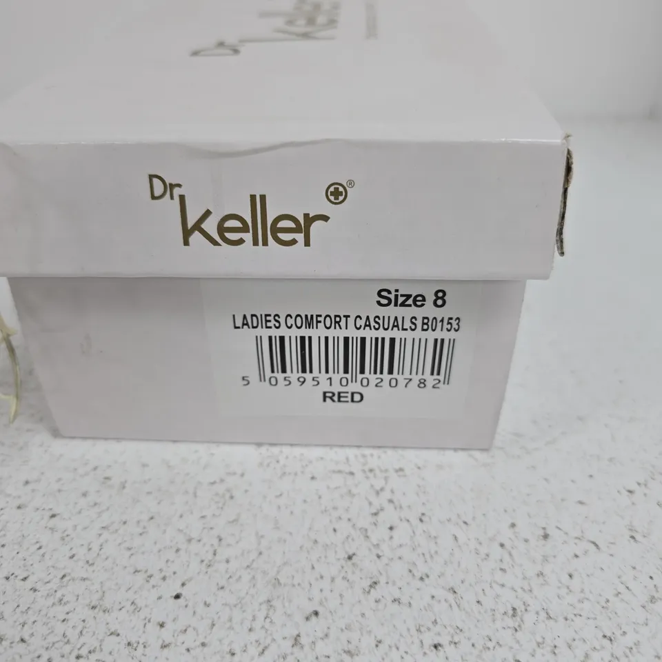 DR KELLER LADIES COMFORT CASUALS – RED, UK 8