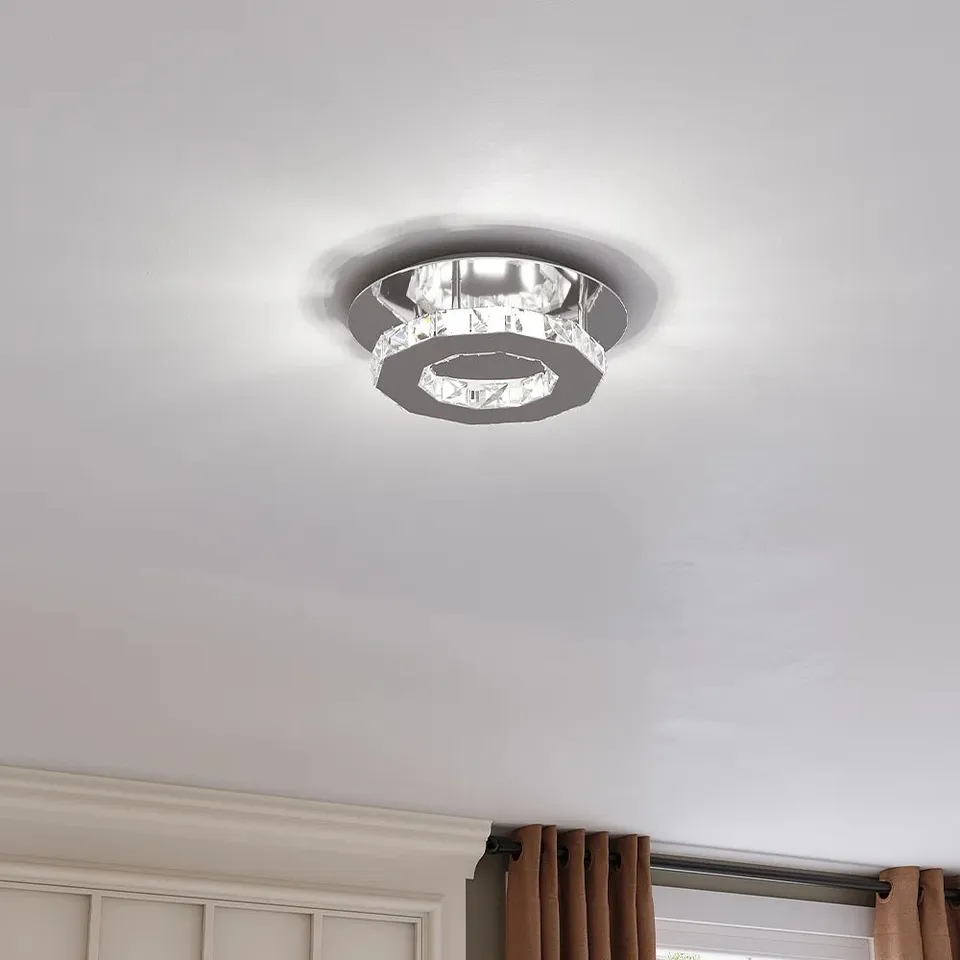 BOXED TARREN GLASS LED FLUSH MOUNT (1 BOX)