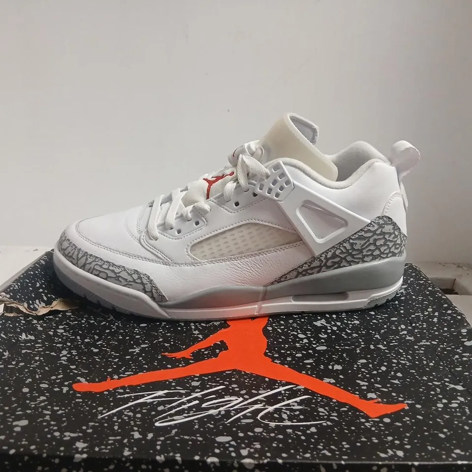 JORDAN SPIZIKE LOW WHITE/RED SNEAKERS – UK MEN'S 10
