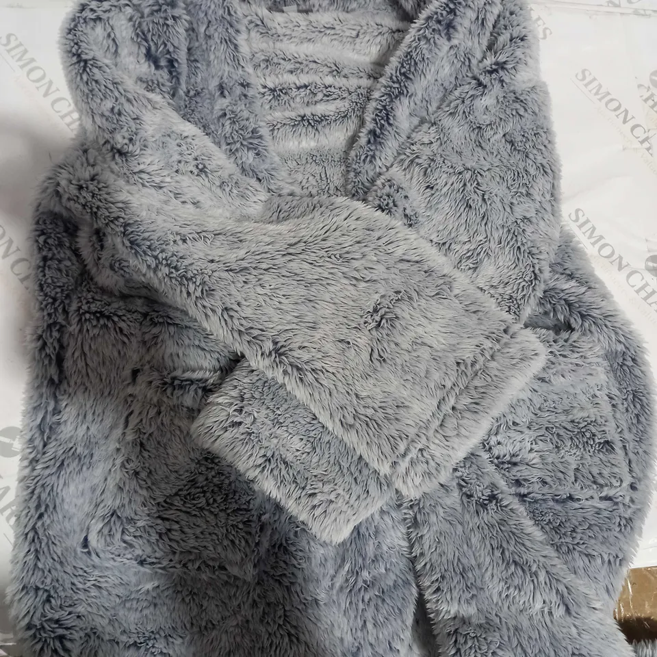 COZZEE HOME TIPPED FLUFF GREY CARDIGAN SIZE M