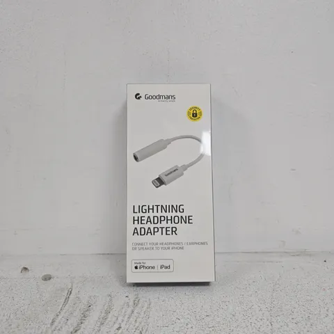 GOODMANS LIGHTNING HEADPHONE ADAPTER β BOXED