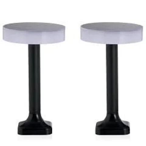 MY GARDEN STORIES LUMINOUS SET OF 2 CONTEMPORARY SOLAR DISC LIGHTS