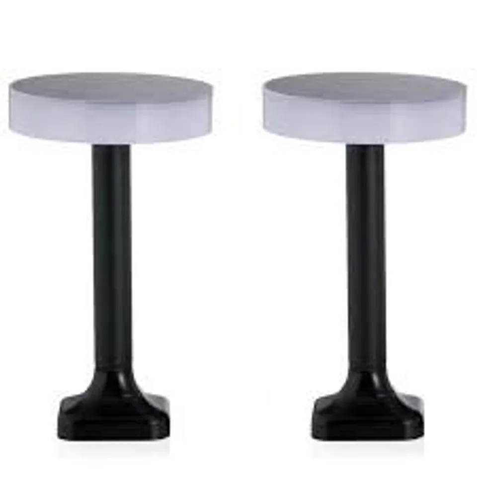 MY GARDEN STORIES LUMINOUS SET OF 2 CONTEMPORARY SOLAR DISC LIGHTS