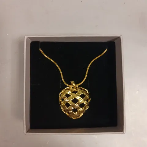 JOHN LEWIS LATTICE HEART PENDANT NECKLACE