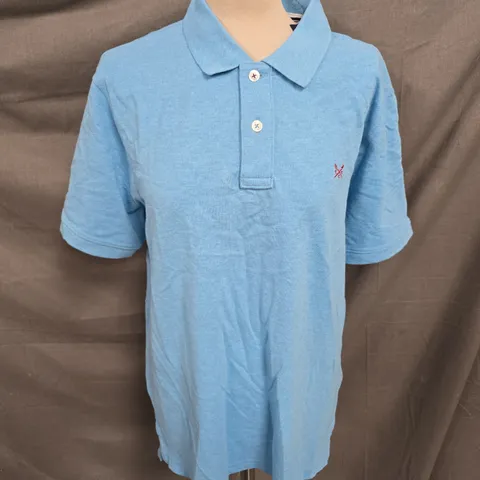 CREW CLOTHING COMPANY CLASSIC PIQUE POLO IN BLUE SIZE XL