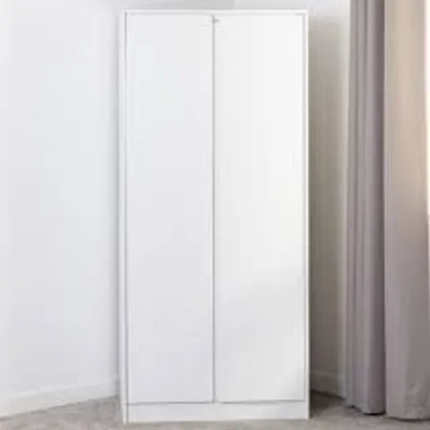 BOXED SECONIQUE MALVERN 2 DOOR WARDROBE - WHITE (2 BOXES)