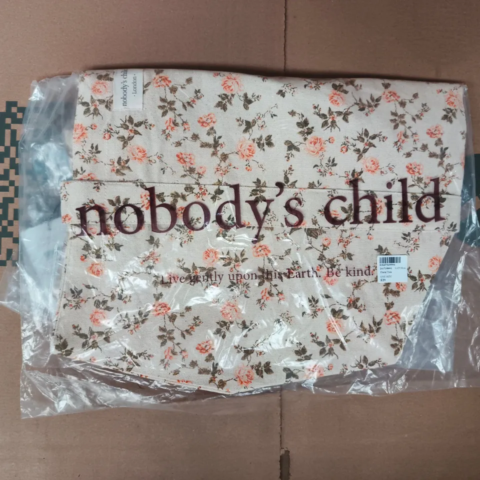 NOBODY'S CHILD FLORAL TOTE ONE SIZE