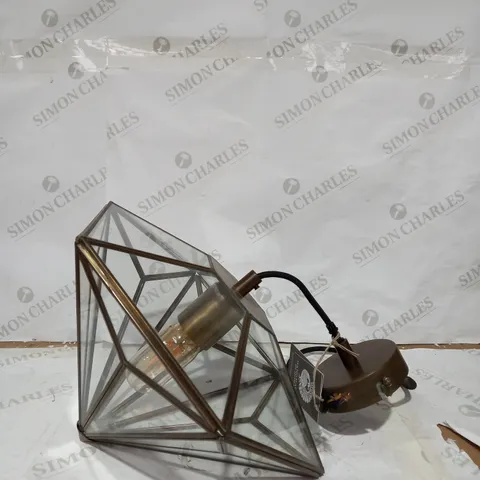 BOXED DESIGNER BRONZED HANGING LIGHT