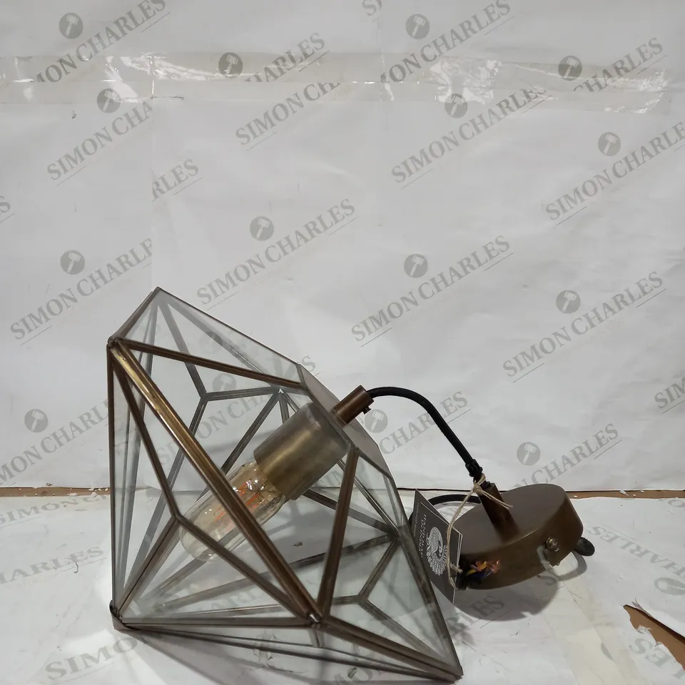 BOXED DESIGNER BRONZED HANGING LIGHT 