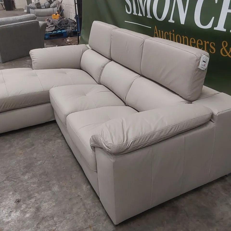BRADY PREMIUM LEATHER 3 SEATER LEFT-HAND CHAISE SOFA RRP £1399