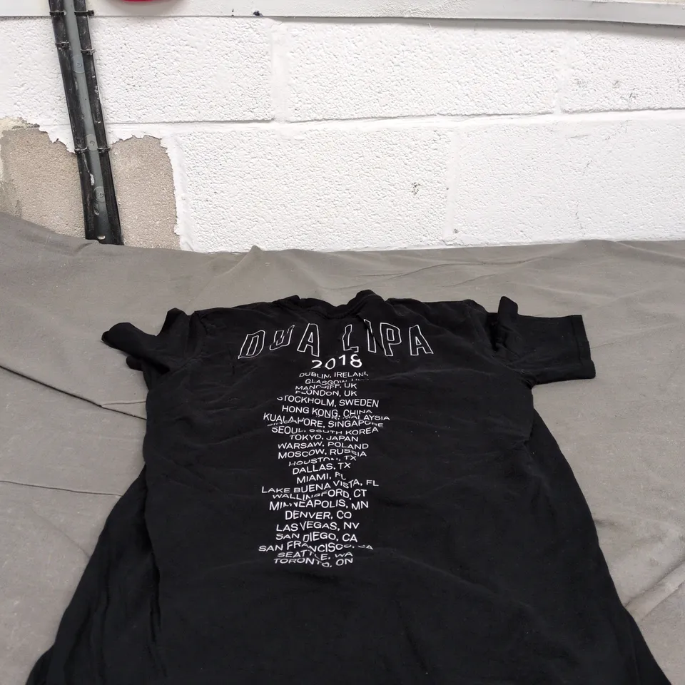 DUA LIPA 2018 TOUR T SHIRT BLACK MEDIUM