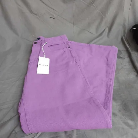 WAVEN FLARE JEANS IN PURPLE SIZE 10