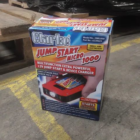 BOXED CLARKE JSM1000 1000A JUMPSTART - MULTI-PURPOSE WITH LITHIUM POLYMER BATTERY