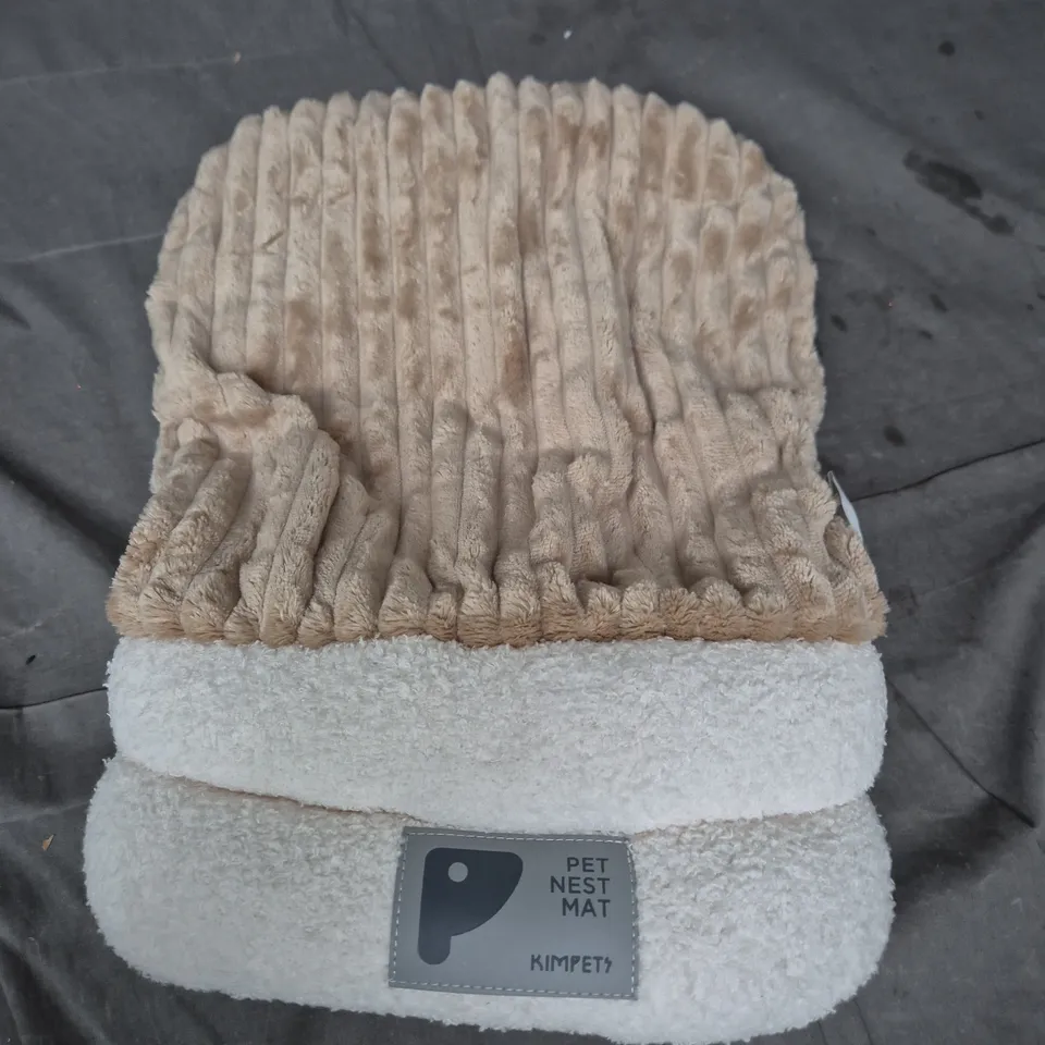 PET NEST MAT BED – CREAM & BEIGE