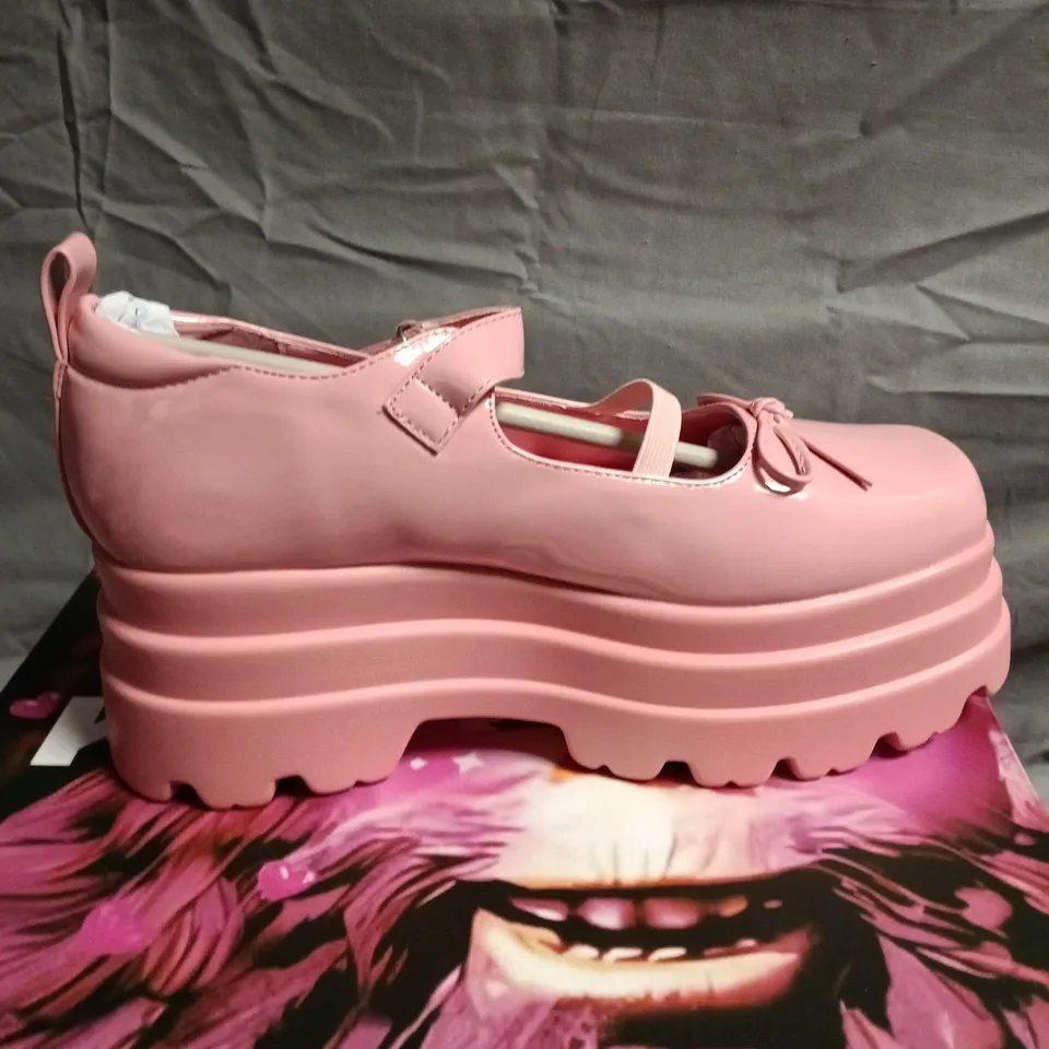 BOXED KOI KAWAII DOLL TRIDENT MARY JANE SHOES IN PINK - UK 6