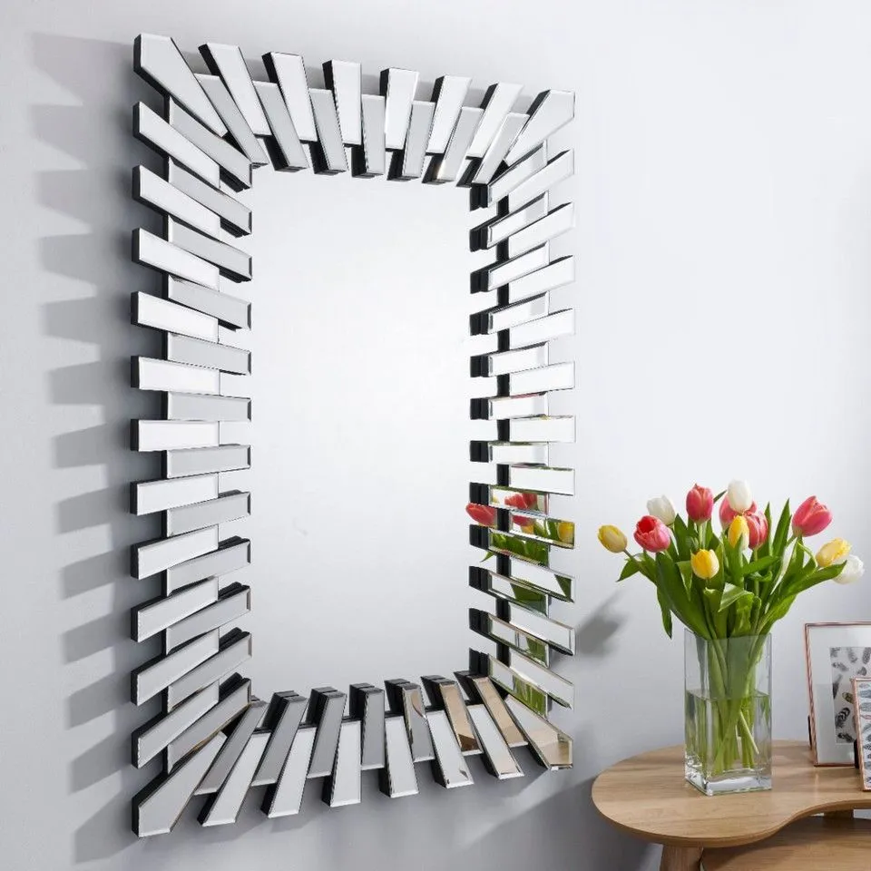 BOXED STARBURST MEDIUM RECTANGULAR MIRROR (1 BOX)