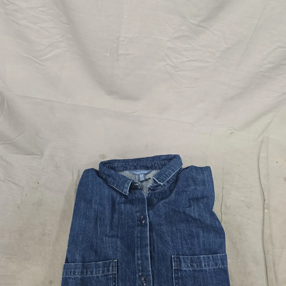 SEASALT CORNWALL DENIM SHIRT – ORGANIC COTTON, UK 20 (EU 48, US 16) BLUE
