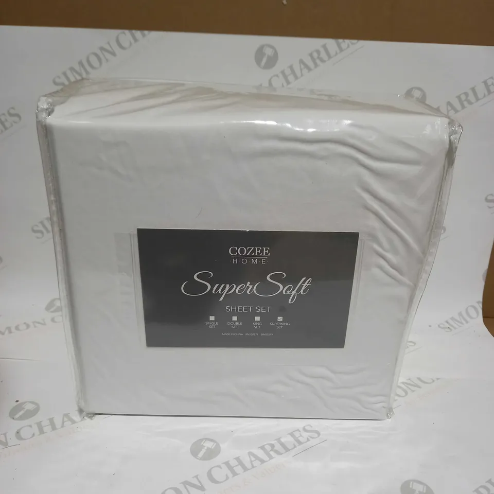COZEE HOME SUPERSOFT SHEET SET - SUPERKING