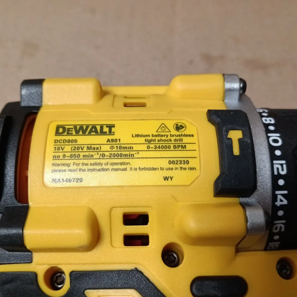 UNBOXED DEWALT DCD505 18V CORDLESS DRILL/DRIVER 