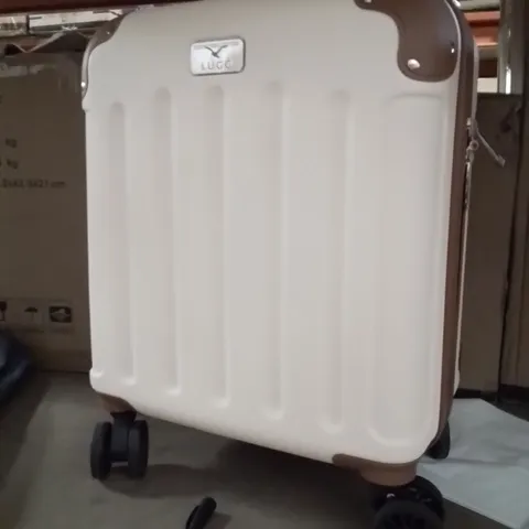LUGG JETSET CABIN BAG CREAM WITH BROWN