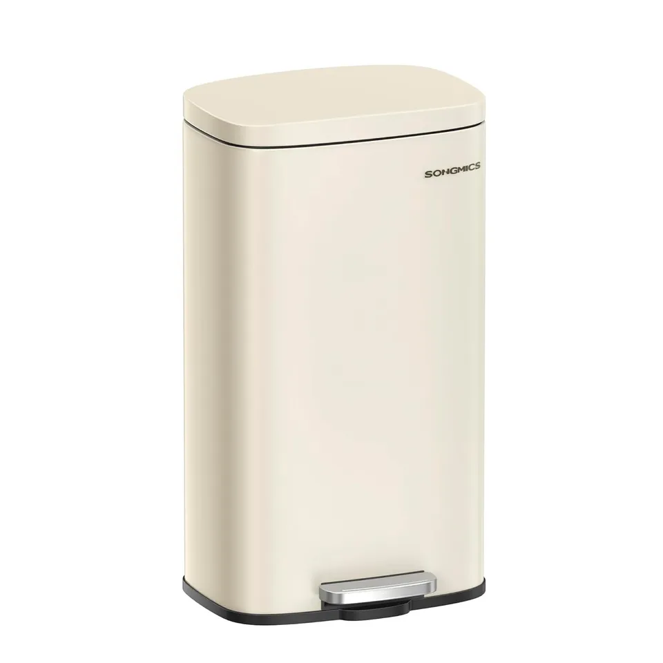 BOXED SONGMICS KITCHEN BIN 8 GALLON (30L), PEDAL RUBBISH BIN