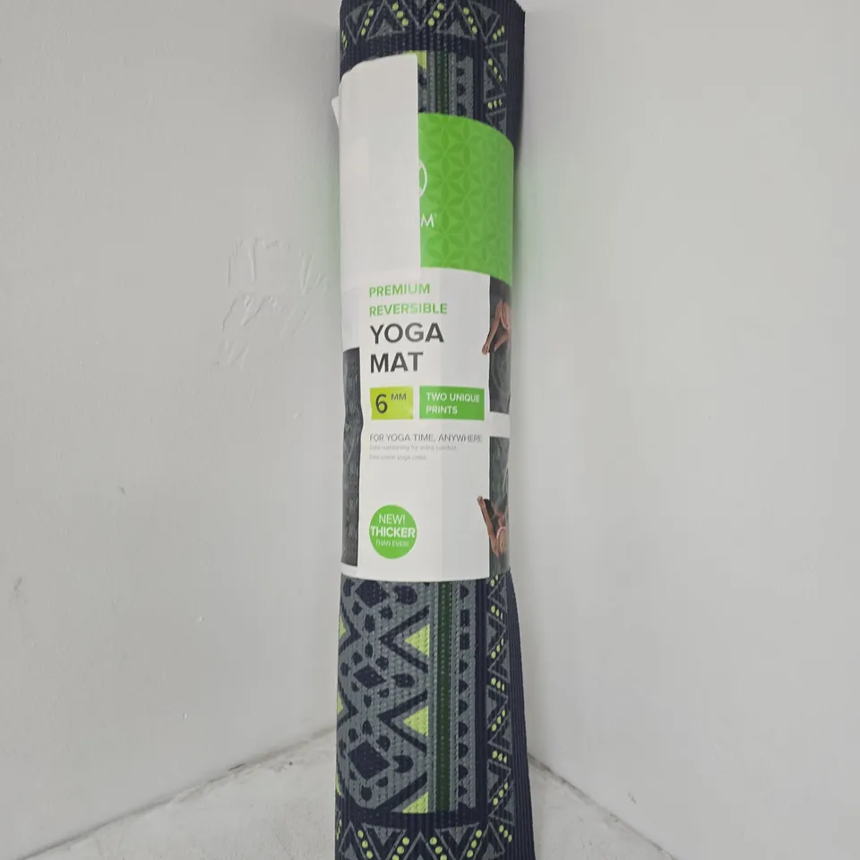 GAIAM PREMIUM REVERSIBLE YOGA MAT 6MM – 68" L X 24" W