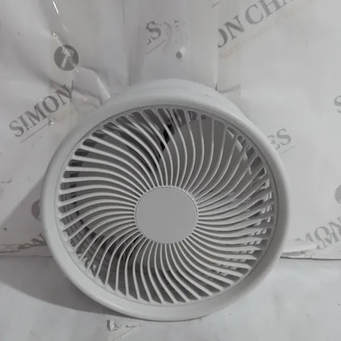 BELL & HOWELL RECHARGEABLE EXTENDABLE DESK & FLOOR FAN, WHITE