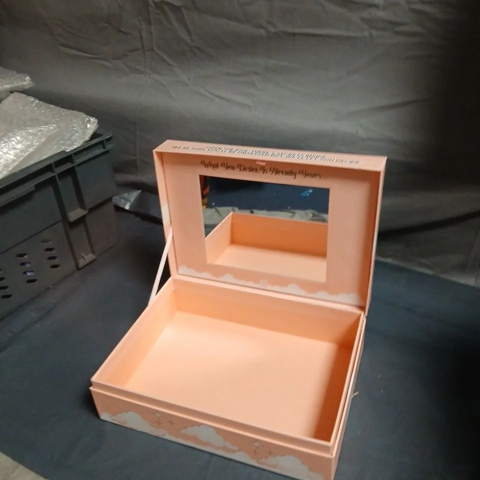 PINK VANITY JEWELLERY BOX WITH MIRROR