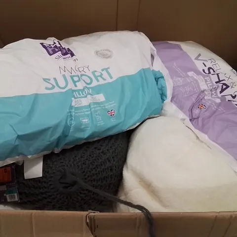 PALLET CONTAINING A VERY LARGE QUANTITY OF ASSORTED PILLOWS AND RELATED BEDDING/COMFORT PRODUCTS ECT