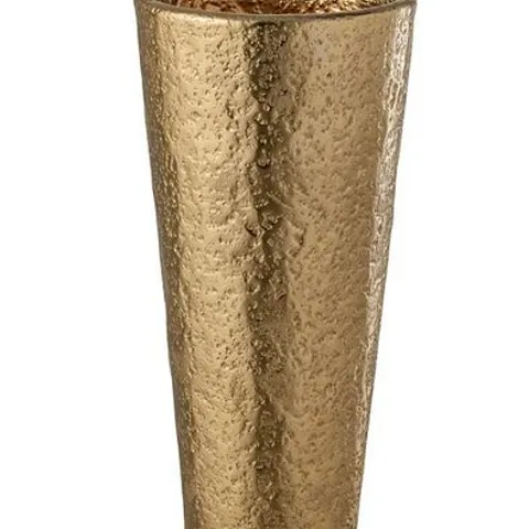 BOXED J-LINE DECORATIVE WIDE VASE ALUMINIUM GOLD 50H CM