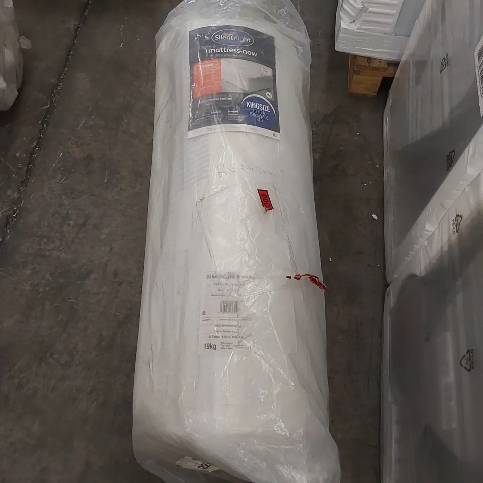 QUALITY BAGGED AND ROLLED SILENTNIGHT 150cm KING SIZE 3-ZONE MEMORY FOAM MATTRESS 