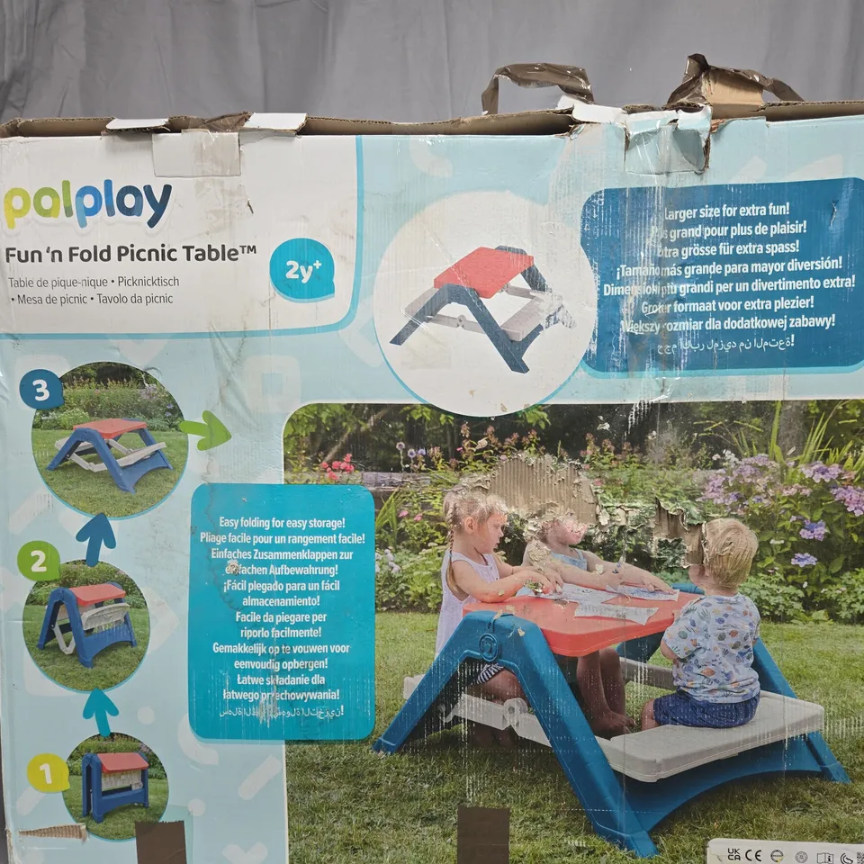 BOXED PALPAY FUN 'N FOLD PICNIC TABLE - COLLECTION ONLY