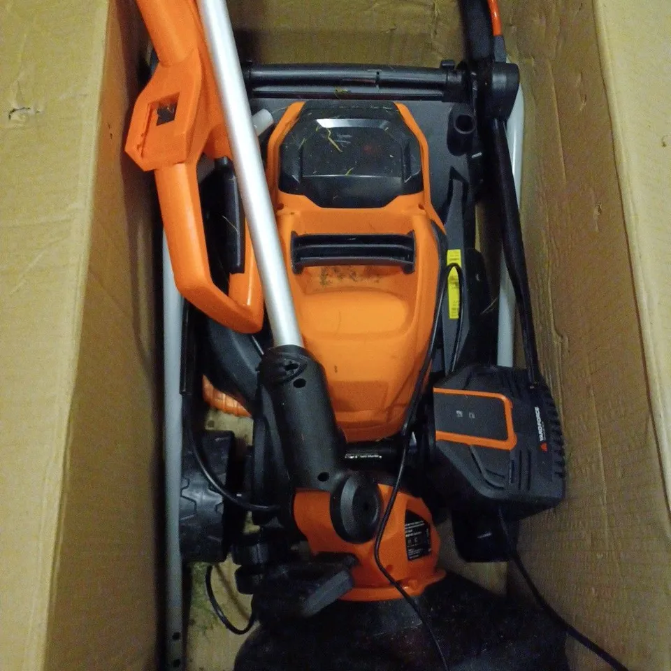 YARD FORCE 32CM LAWNMOWER AND TRIMMER RRP £199