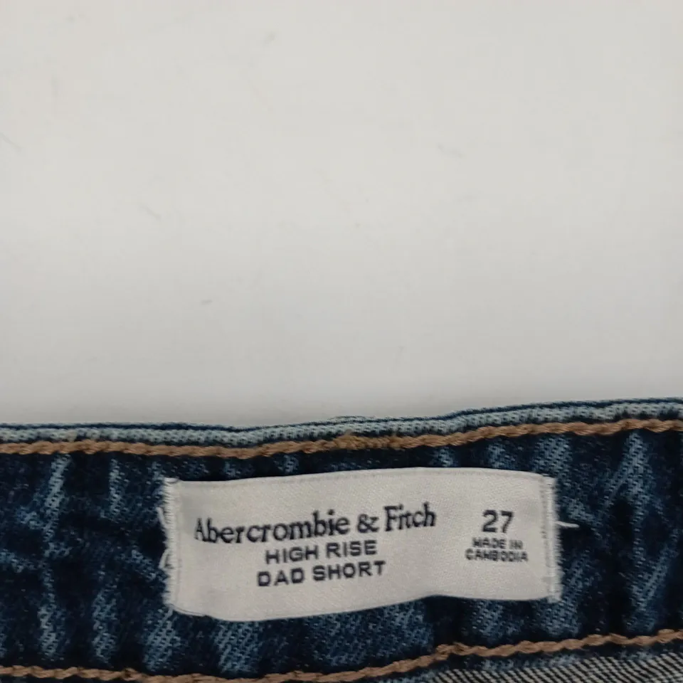 ABERCROMBIE & FITCH HIGH RISE DAD SHORT – CURVE LOVE, DENIM SHORTS, SIZE 27