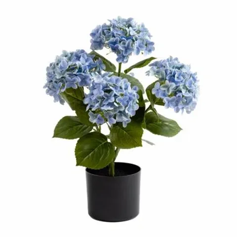 53CM FAUX REAL TOUCH BLUE HYDRANGEA 