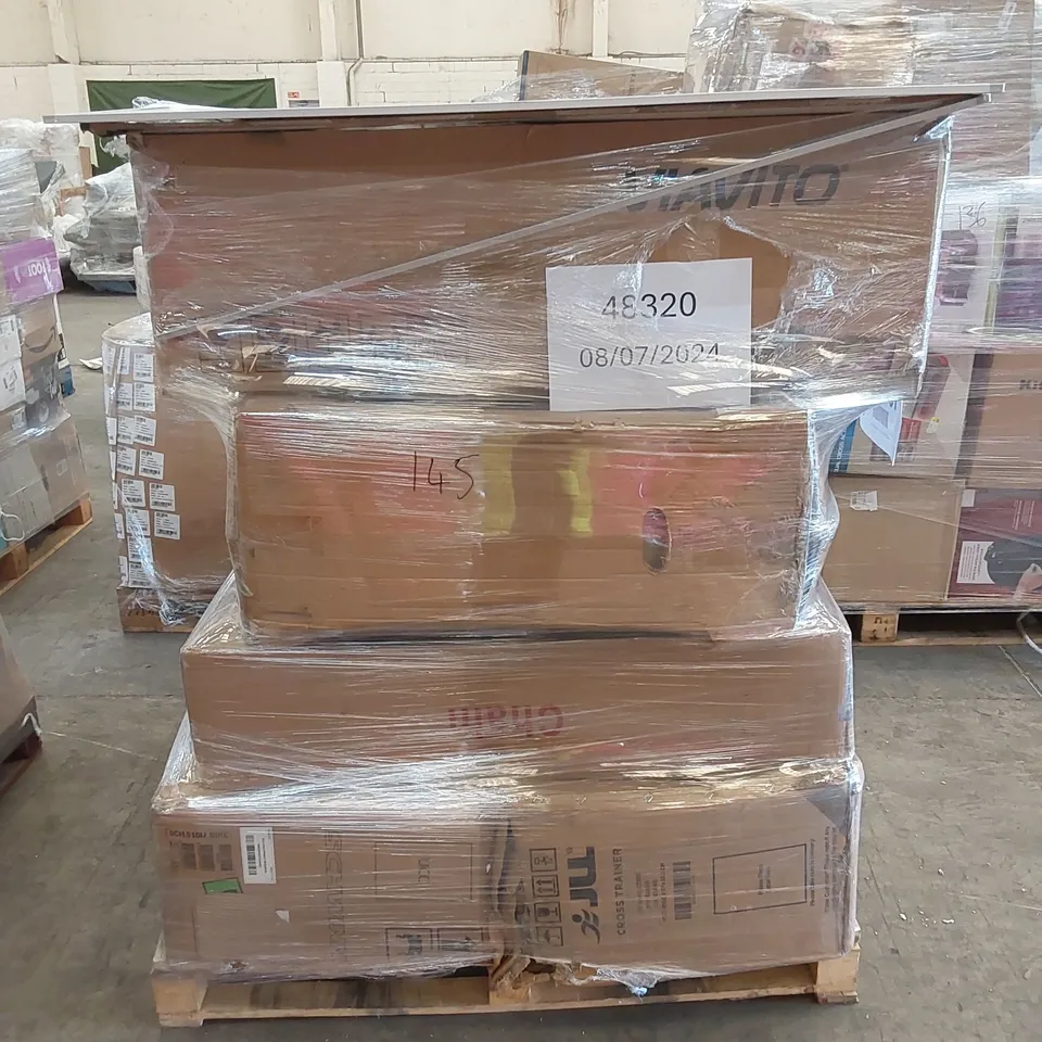 PALLET OF APPROXIMATELY 6 UNPROCESSED RAW RETURN HOUSEHOLD AND ELECTRICAL GOODS TO INCLUDE;