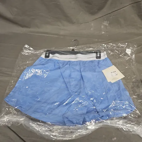 CALVIN KLEIN LOGO POPLIN SHORT IN GLACIER SIZE S