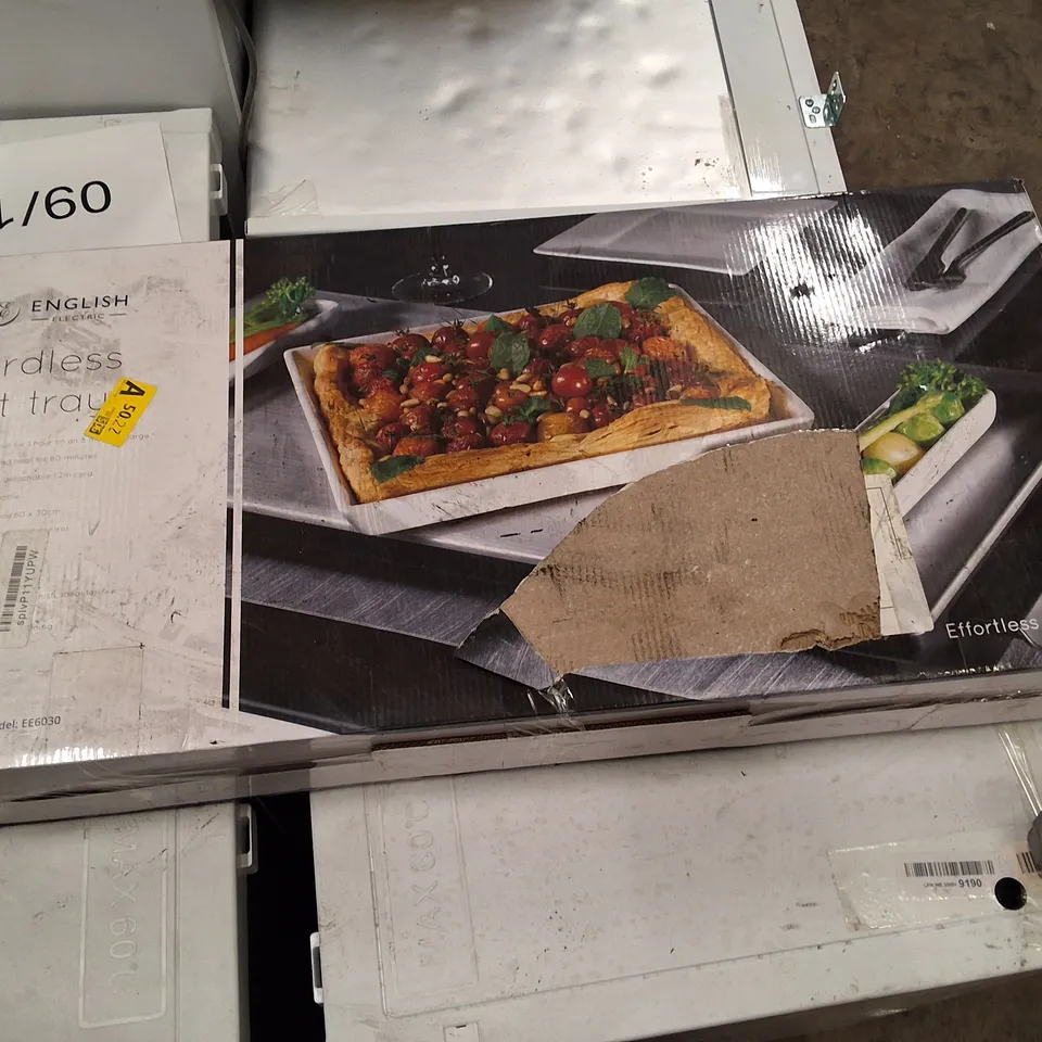 BOXED ENGLISH ELECTRIC CORDLESS HOT TRAY