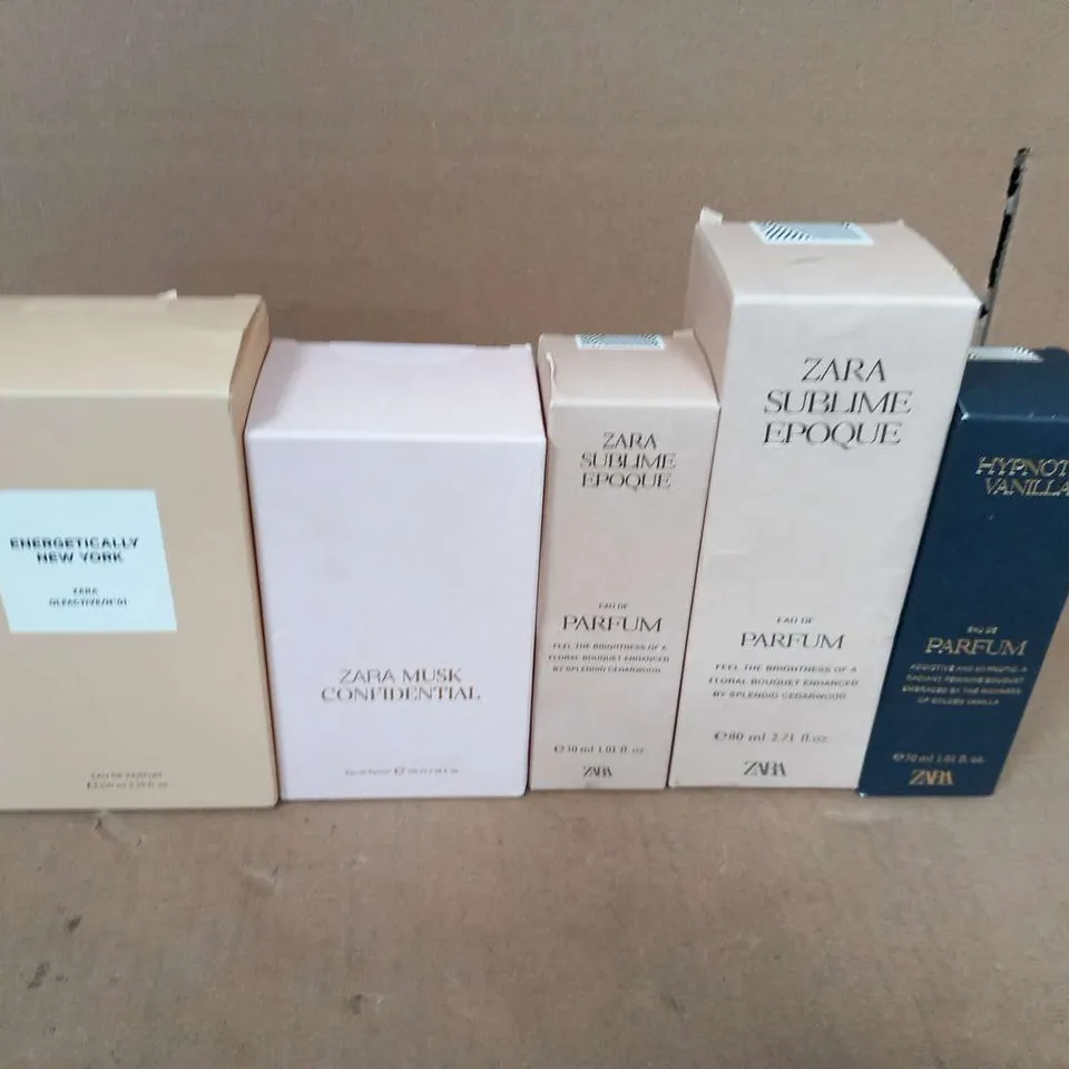 APPROXIMATELY 10 ASSORTED BOXED ZARA FRAGRANCES 