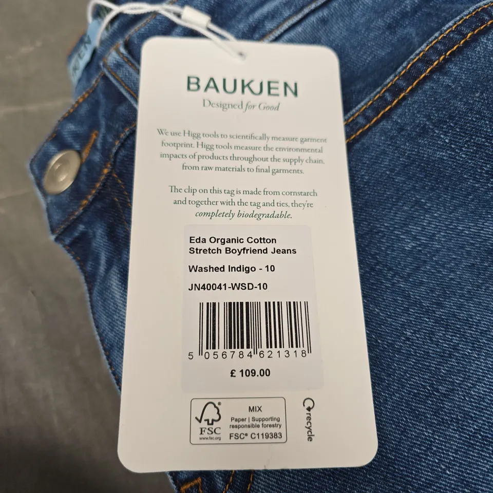 BAUKJEN EDA ORGANIC BOYFRIEND JEANS - SIZE 10