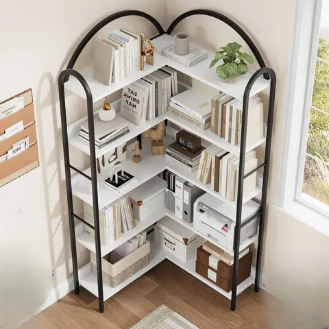 BOXED 177.3 H ×121.92 W CM CORNER BOOKCASE