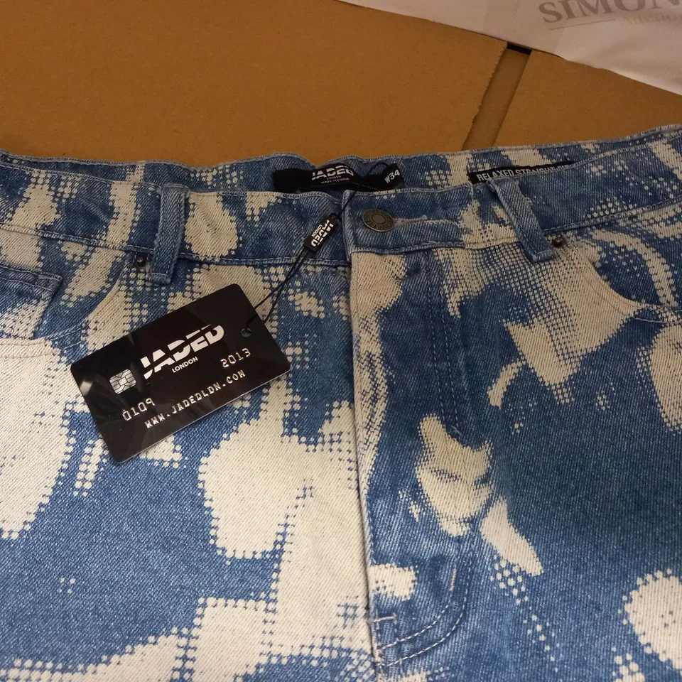 JADED LONDON RELAXED STRAIGHT JEANS - W24
