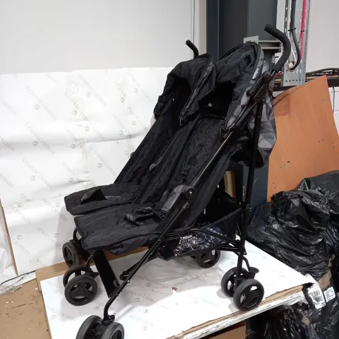 DANI DYER "CHERISH" BLACK GEO TWIN STROLLER